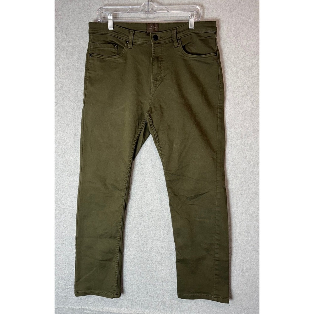 JACHS NEW YORK Olive Green Pants‎ Mens 34x30 Straight Leg Casual Chinos